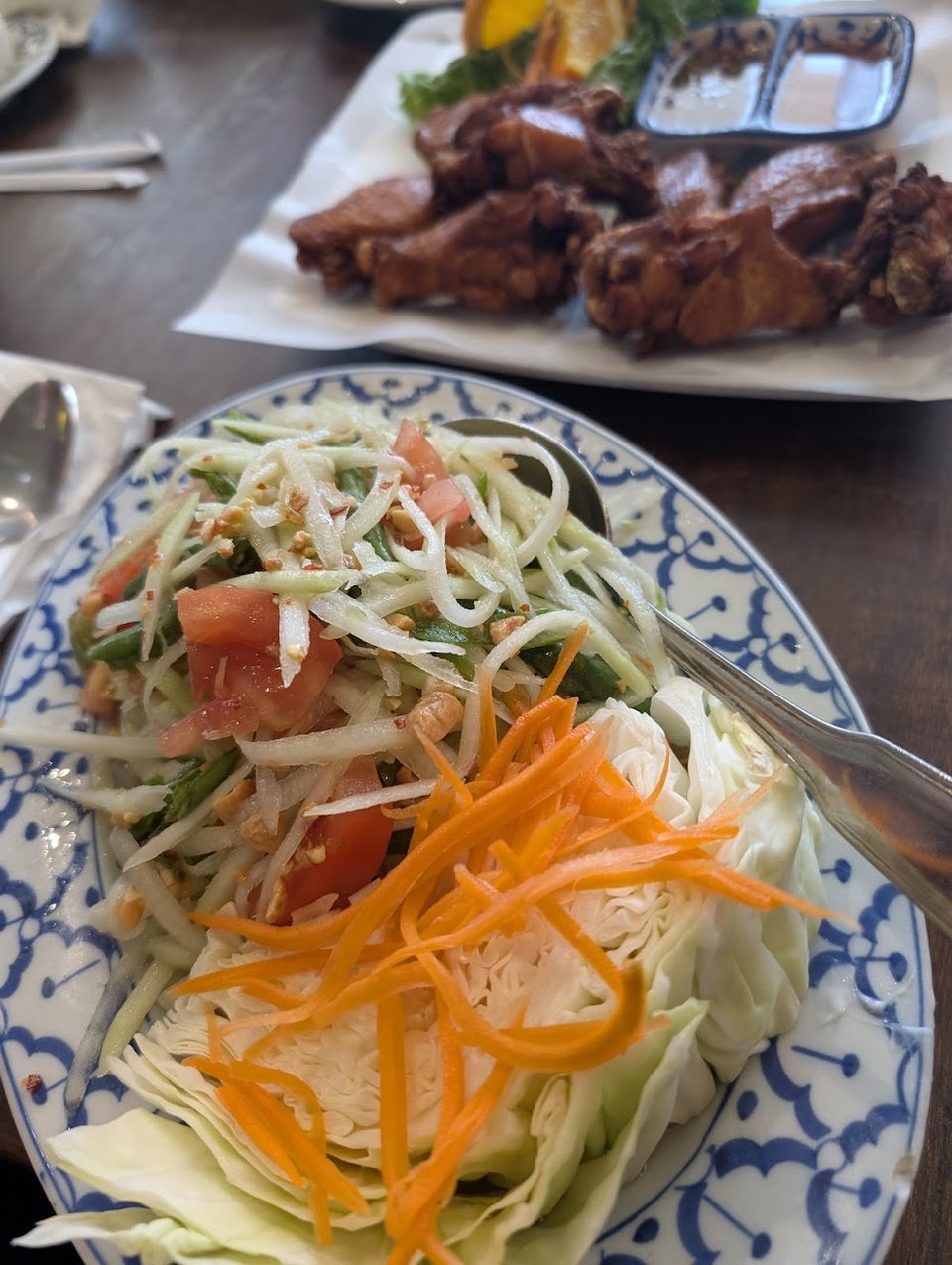 Papaya Salad and Pad See EW